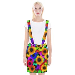 Sunflower Colorful Braces Suspender Skirt