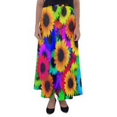 Sunflower Colorful Flared Maxi Skirt