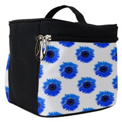 Sunflower Digital Paper Blue Make Up Travel Bag (small)