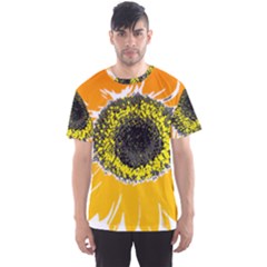 Sunflower Flower Yellow Orange Men s Sports Mesh Tee