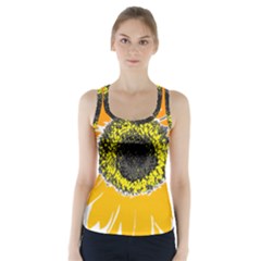 Sunflower Flower Yellow Orange Racer Back Sports Top by Mariart