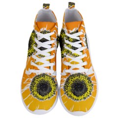 Sunflower Flower Yellow Orange Men s Lightweight High Top Sneakers