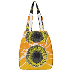 Sunflower Flower Yellow Orange Center Zip Backpack