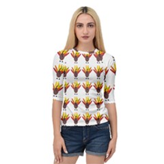 Turkey Thanksgiving Background Quarter Sleeve Raglan Tee