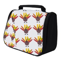 Turkey Thanksgiving Background Full Print Travel Pouch (small)