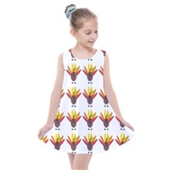 Turkey Thanksgiving Background Kids  Summer Dress by Mariart