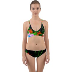 Pattern Fishes Escher Wrap Around Bikini Set