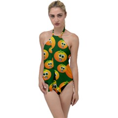 Seamless Orange Pattern Go With The Flow One Piece Swimsuit