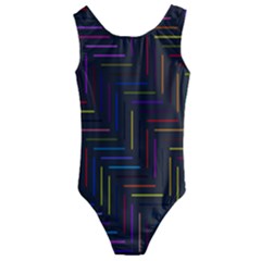 Lines Line Background Kids  Cut-out Back One Piece Swimsuit