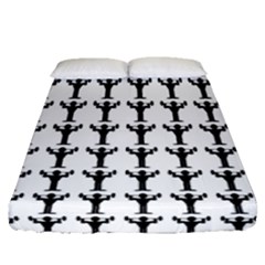 Strongman Background Gym Fitted Sheet (queen Size) by Alisyart