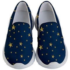 Stars Night Sky Background Space Kids  Lightweight Slip Ons