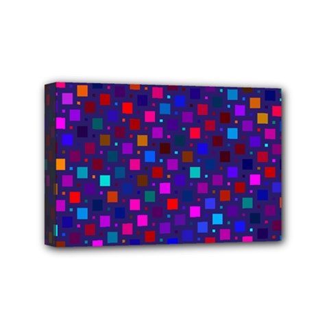 Squares Square Background Abstract Mini Canvas 6  X 4  (stretched)