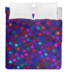 Squares Square Background Abstract Duvet Cover Double Side (queen Size)