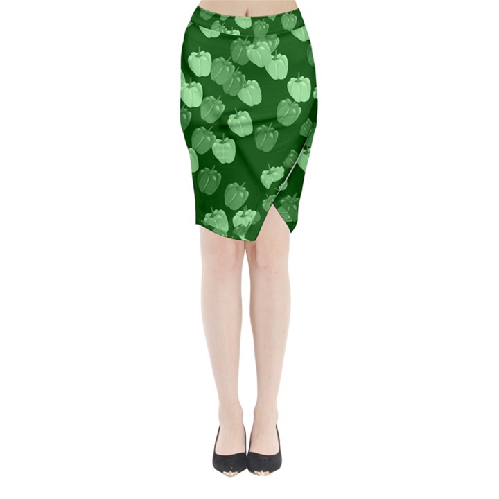 Seamless Paprica Midi Wrap Pencil Skirt