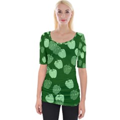 Seamless Paprica Wide Neckline Tee