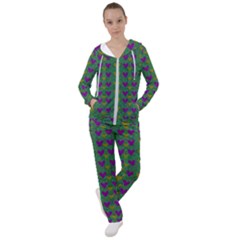 In Love With Festive Hearts Women s Tracksuit by pepitasart