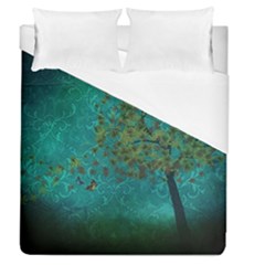 Tree In The Wind Duvet Cover (queen Size) by WensdaiAmbrose