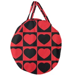 Royal Hearts Giant Round Zipper Tote by WensdaiAmbrose