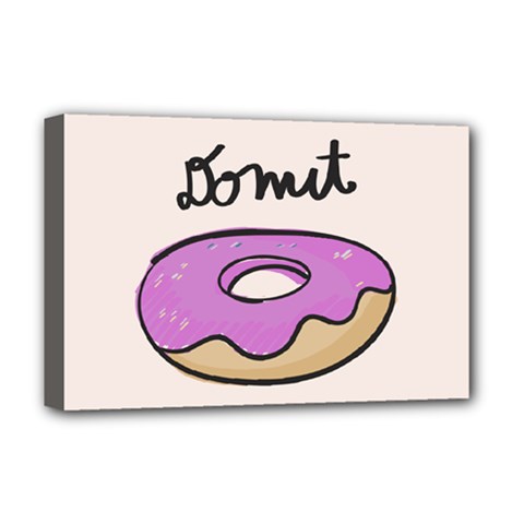 Donuts Sweet Food Deluxe Canvas 18  X 12  (stretched) by Mariart