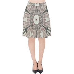 Digital Art Space Velvet High Waist Skirt