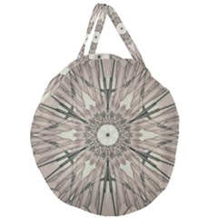 Digital Art Space Giant Round Zipper Tote