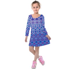 Digital Art Star Kids  Long Sleeve Velvet Dress by Mariart