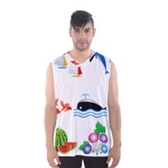 Summer Dolphin Whale Men s Basketball Tank Top by Alisyart