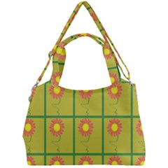 Sunflower Pattern Double Compartment Shoulder Bag