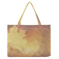 Autumn Leaf Maple Polygonal Zipper Medium Tote Bag by Alisyart