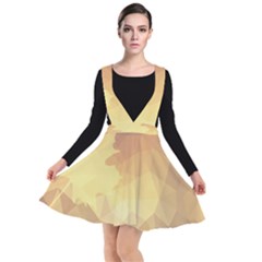 Autumn Leaf Maple Polygonal Plunge Pinafore Dress