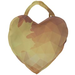 Autumn Leaf Maple Polygonal Giant Heart Shaped Tote