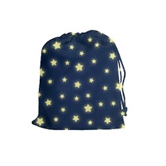 Stars Night Sky Background Drawstring Pouch (large) by Alisyart