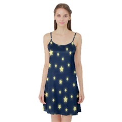 Stars Night Sky Background Satin Night Slip