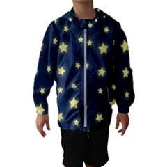 Stars Night Sky Background Hooded Windbreaker (kids)