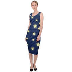 Stars Night Sky Background Sleeveless Pencil Dress