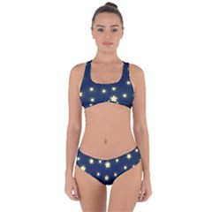 Stars Night Sky Background Criss Cross Bikini Set