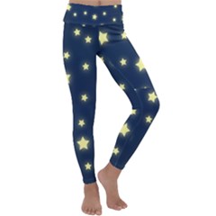Stars Night Sky Background Kids  Lightweight Velour Classic Yoga Leggings