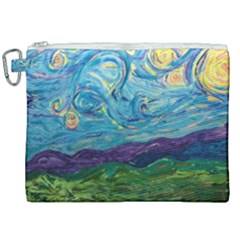 A Very Very Starry Night Canvas Cosmetic Bag (xxl) by arwwearableart