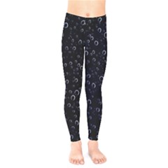 Blued Dark Bubbles Print Kids  Legging by dflcprintsclothing