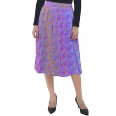 Diagonal Line Design Art Classic Velour Midi Skirt 