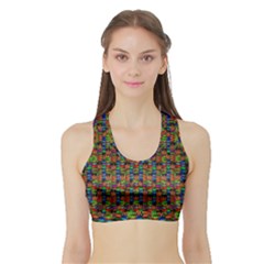 For The Love Of Soul And Mind In A Happy Mood Sports Bra With Border