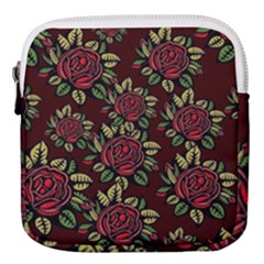 Roses Red Mini Square Pouch by WensdaiAmbrose