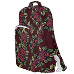 Roses Red Double Compartment Backpack by WensdaiAmbrose