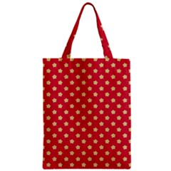 Red Hot Polka Dots Zipper Classic Tote Bag by WensdaiAmbrose