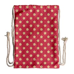 Red Hot Polka Dots Drawstring Bag (large) by WensdaiAmbrose