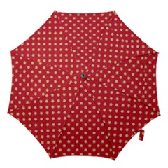 Red Hot Polka Dots Hook Handle Umbrellas (large) by WensdaiAmbrose