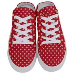 Red Hot Polka Dots Half Slippers by WensdaiAmbrose