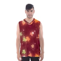 Leaf Leaves Bokeh Background Men s Basketball Tank Top