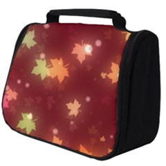 Leaf Leaves Bokeh Background Full Print Travel Pouch (big)