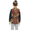 Leaves Foliage Pattern Design Kids  Hooded Puffer Vest View2